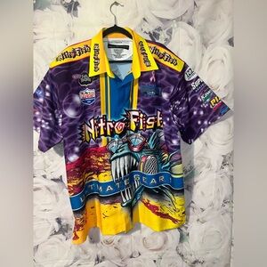 Kenny Koretsky Captain Chaos NITRO FISH NHRE Pit Crew Snap Button Shirt 3XL